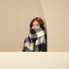 Thickened and warm woolen scarf for women's winter fashion knitted scarf details Picture